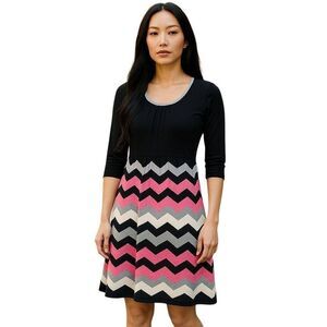 Milly of New York Sparkle Zig Zag Dress